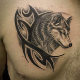 Dire Wolf Tribal Wolf Tattoo | Wolf-Horde-Tribal-